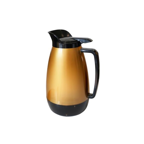 Vintage Thermo-Serv Gold Insulated Carafe – Mid-Century Modern Coffee Server - Picture 5 of 7